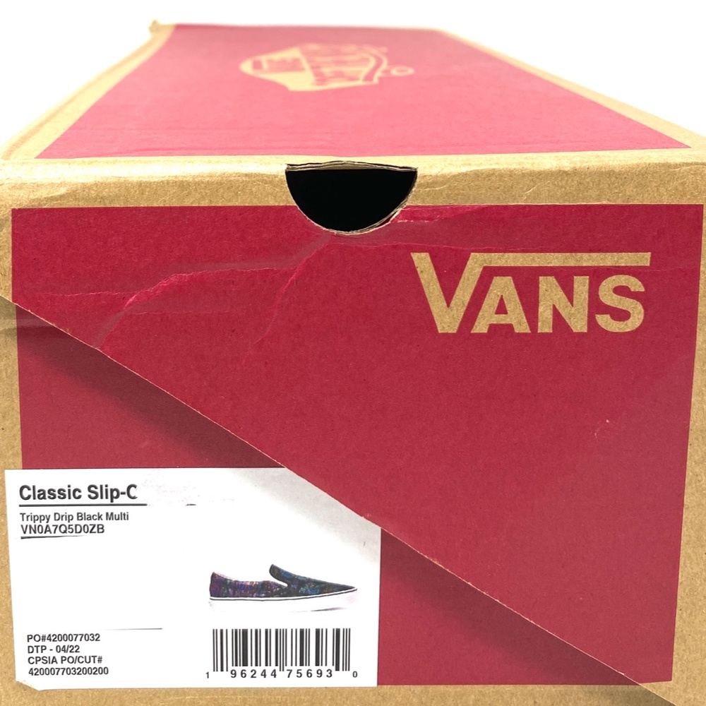 VANS Classic Slip On Low Top Black Multi Canvas Women Sneakers Size VN0A7Q5D0ZB - Picture 11 of 12